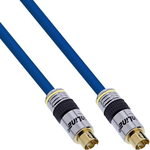 InLine® S-VHS Kabel, PREMIUM, vergoldete Stecker, 4pol mini DIN ST / ST, 1m 89949P