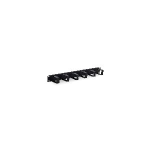 Triton RAB-VP-X21-A1 19&quot; Kabelführungspanel 1HE, 6 Metallbügel 40x70mm, schwarz 01956O