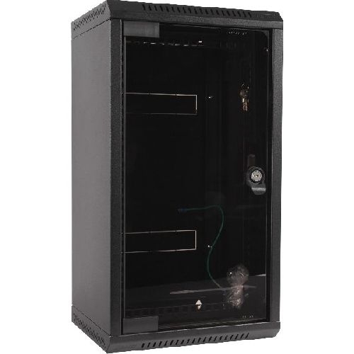 Triton RKA-10-AS3-BAX-X1 10/19 Wandschrank Hybrid, Glastür, T=260mm, schwarz 01901H