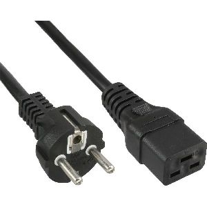 InLine® Netzkabel 16A, Schutzkontakt gerade/Kaltgerätestecker IEC320/C19, 5m 16658G