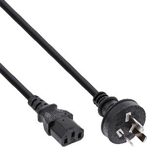 InLine® Netzkabel, Netzstecker China auf Kaltgerätestecker C13, 5,0m 16655F