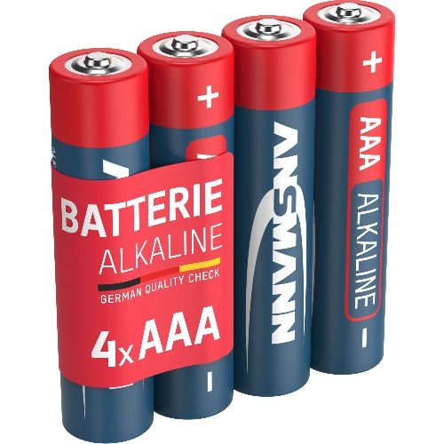 ANSMANN 5015553 RED Alkaline-Batterie, Micro (AAA), LR03, 4er Pack 01059C