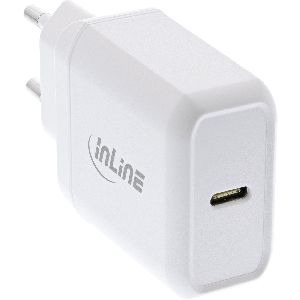 InLine® USB PD Netzteil Ladegerät Single USB-C, Power Delivery, 25W, weiß 31501W