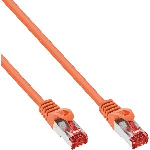 70er B-Pack InLine® Patchkabel, S/FTP (PiMf), Cat.6, PVC, CU, orange, 1m B-76411O