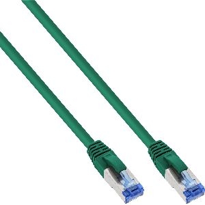 InLine® Patchkabel, S/FTP (PiMf), Cat.6A, halogenfrei, grün, 20m 76820G