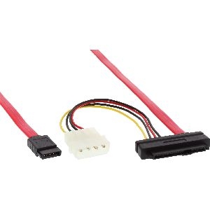 InLine® SAS Anschlussk., 29pol SFF-8482 + Power an 1x SATA, single Target, 0,5m 27602