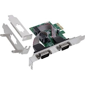 InLine® PCIe 2-Port RS-232 Karte, 2x D-Sub 9 Stecker, inkl. Low-Profile 76619F