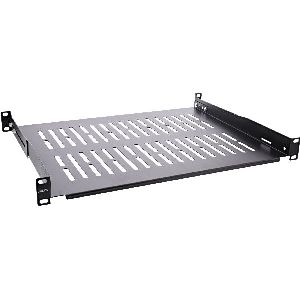 InLine® 19 Fachboden, 350mm, 50kg, 1HE, RAL 9005 schwarz 19114C