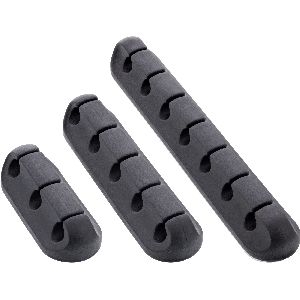 InLine® Kabelmanager-Set, 3-, 5-, 7-fach, selbstklebend, schwarz 59971B