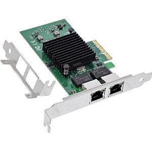 InLine® Dual-Gigabit Netzwerkkarte, 2x RJ45 1 Gb/s, PCIe x4, inkl. Low-Profile 51125B