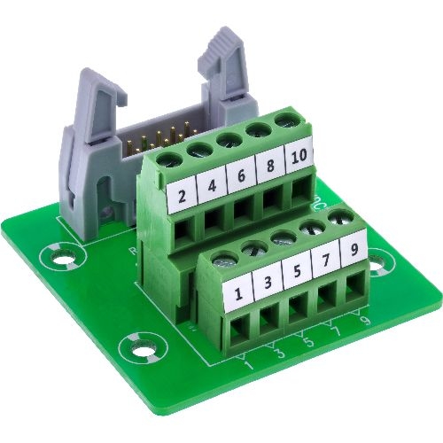 InLine® IDC 10 Buchse an Terminalblock, 5pol, auf Platine 92504O