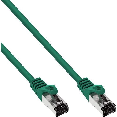 InLine® Patchkabel, S/FTP (PiMf), Cat.8.1, 2000MHz, halogenfrei, grün, 0,3m 78833G
