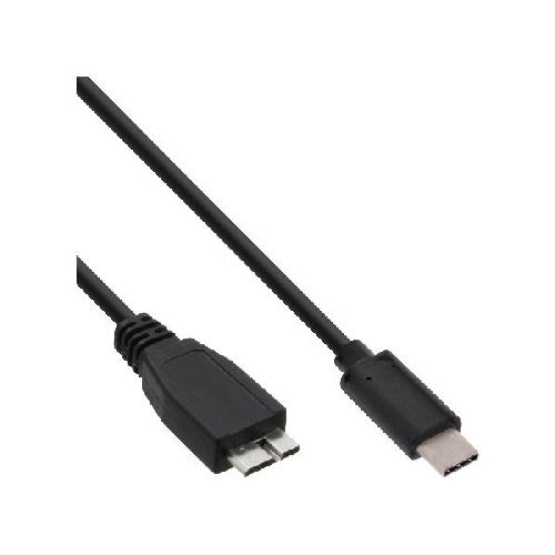 InLine® USB 3.2 Gen.1x2 Kabel, USB-C Stecker an Micro-B Stecker, schwarz, 0,5m 35726