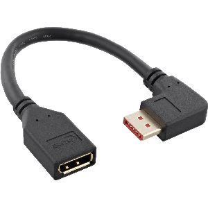 InLine® DisplayPort 1.4 Adapterkabel ST/BU, 8K4K, rechts gewinkelt 17159R