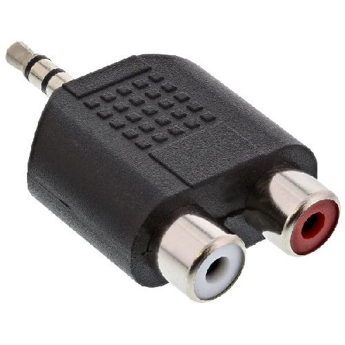 InLine® Audio Adapter, 3,5mm Klinke Stecker an 2x Cinch Buchse, Stereo 99302
