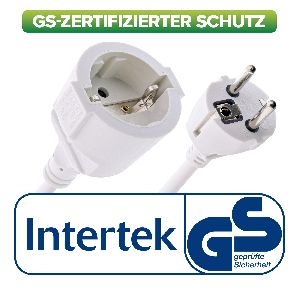 InLine® Schutzkontakt-Verlängerung ST / BU, weiß, 1m 16400W