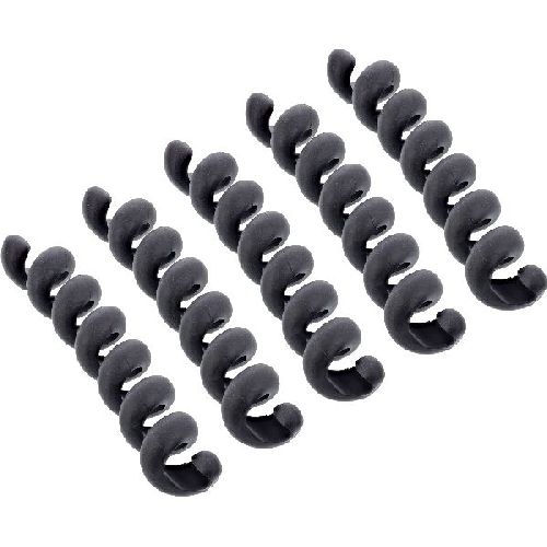 5er Pack InLine® Kabelspirale, Kabelmanager 1-fach, 100x16mm, schwarz 59972D