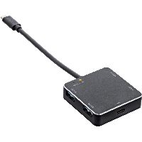 InLine 35392A InLine® USB 3.1 Hub, USB Typ C zu 4 Port Typ A mit PD bis 60W, Aluminiumgehäuse, schwa