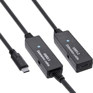 InLine® USB 3.2 Gen.1 Aktiv-Verlängerung, USB-C Stecker an USB-C Buchse, 15m 35656C