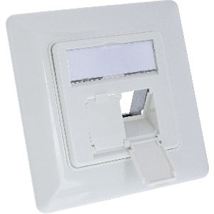 InLine® Rahmenset für 2x RJ45 Bu/LSA Einsatz, Keystone SNAP-In, weiß RAL9010 76202U