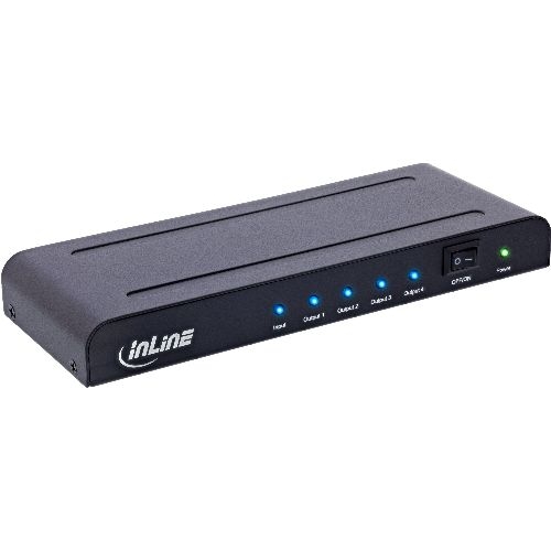 InLine® HDMI Splitter/Verteiler, 4-fach, 4K2K@60Hz kompatibel 65010K