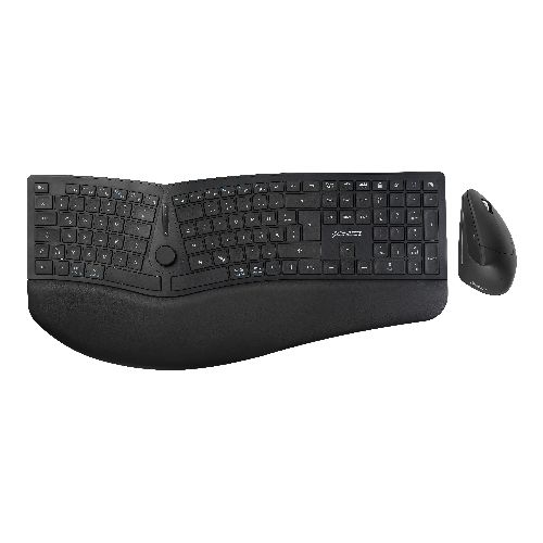 Perixx PERIDUO-614 DE, Tastatur- und Maus-Set, kabellos, ergonomisch, schwarz 57215V