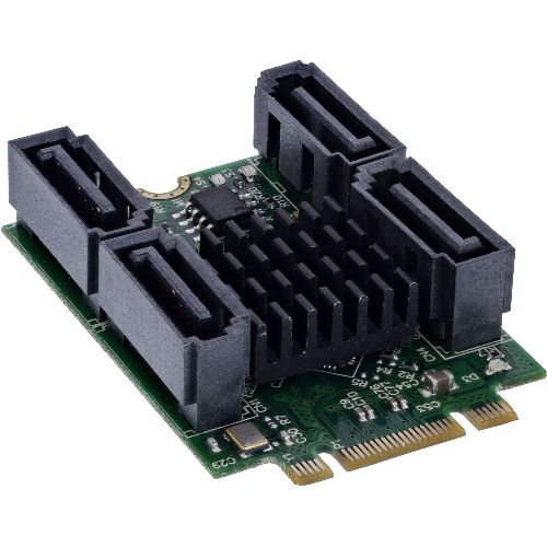InLine® Schnittstellenkarte M.2 Key B+M zu 4x SATA Stecker, RAID, HyperDuo 76660U