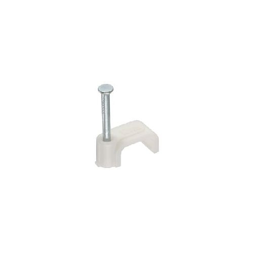InLine® Kabelschelle 8mm eckig, weiß, 100 Stück 44020