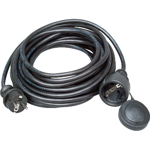 Kopp Schutzkontakt-Verlängerung, Gummi-Stecker/-Kupplung/-Leitung, 10m 16210A
