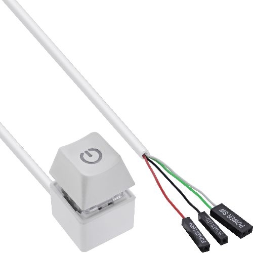 InLine® Computer Power-Switch Remote Kabel, weiß, 2 m 59910W
