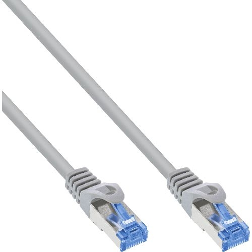 InLine® Patchkabel, Cat.6A, S/FTP, TPE flexibel, grau, 0,5m 74855