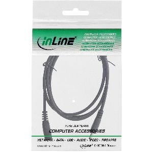 InLine® Verlängerungskabel DC Stecker 4,0x1,7mm, schwarz, 0,5m 26855C