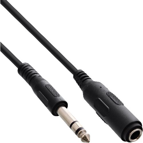 InLine® Klinkenverlängerung, 6,3mm Klinke Stecker / Buchse, 5m, Stereo 99935A