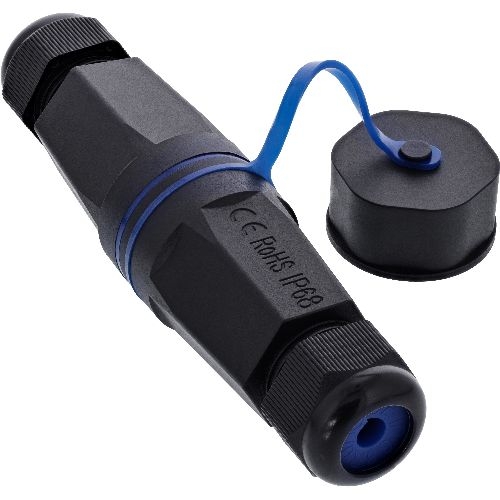 InLine® Kabelverbinder Leergehäuse RJ45 Keystone, IP68, mit Deckel 69992V