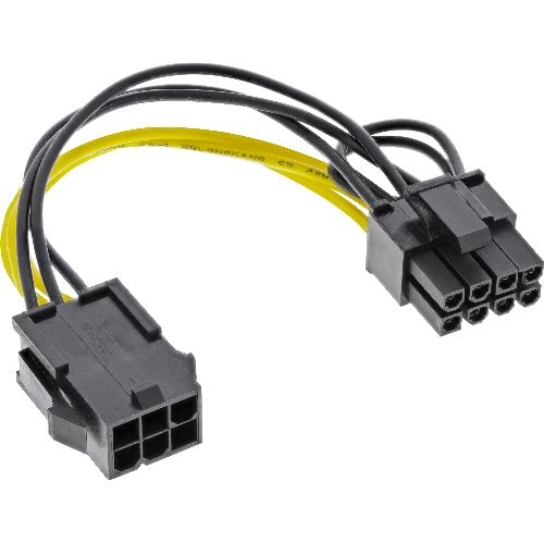 InLine® Stromadapter intern, 6pol zu 8pol für PCIe (PCI-Express) Grafikkarten 26626