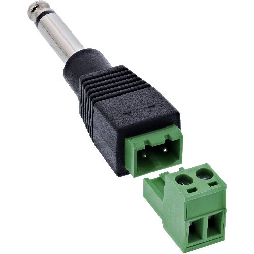 InLine® 6,35mm Klinkenstecker an Terminalblock, Mono, 2pol 92504M