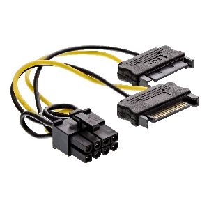 InLine® Stromadapter intern, 2x SATA zu 8pol für PCIe (PCI-Express) Grafikkarten 26628D