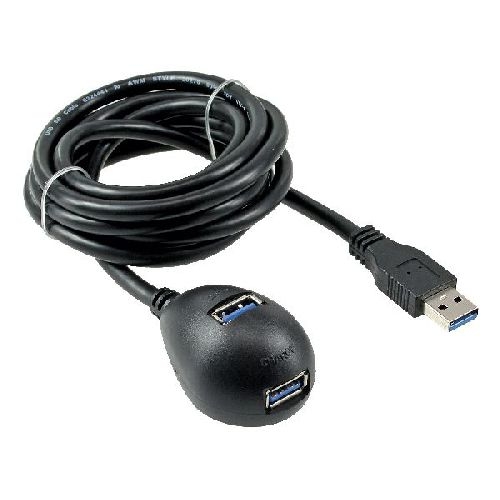 InLine® USB 3.2 Gen.1 Verlängerung, A Stecker auf 2x A Buchse, Standfuß, 1m 35651