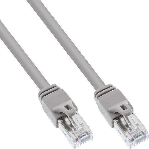 InLine® Patchkabel, S/FTP (PiMf), Cat.6 zertifiziert, PVC, Kupfer, grau, 2m 76702A