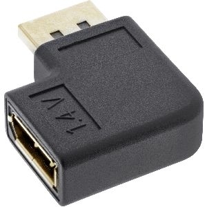 InLine® DisplayPort Adapter, DisplayPort Stecker / Buchse links gewinkelt 17199L
