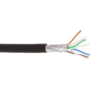 InLine® Patchkab., S/FTP (PiMf), Cat.6A, 500MHz, halogenfrei, CU, schwarz, 100m 76899S