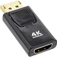 InLine® Konverter DisplayPort Stecker auf HDMI Buchse, 4K/60Hz, mit Audio 17198M