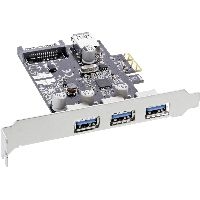 InLine 76662C InLine® Schnittstellenkarte, 3x+1x USB 3.0, PCIe, mit SATA Stromanschluss, inkl. Low-P