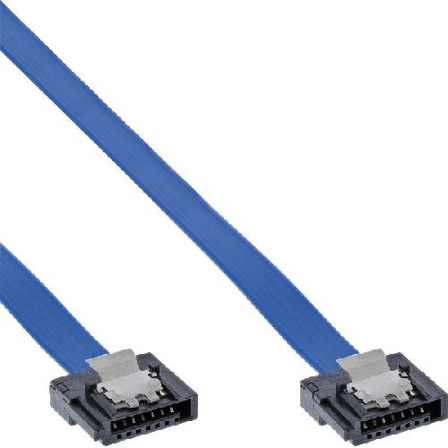 InLine® SATA 6Gb/s Anschlusskabel klein, mit Sicherheitslasche, 0,5m 27705K