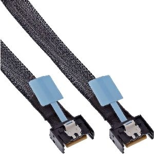 InLine® MCIO Kabel, MCIO x4 Stecker zu MCIO x4 Stecker, 0,75m 27662B