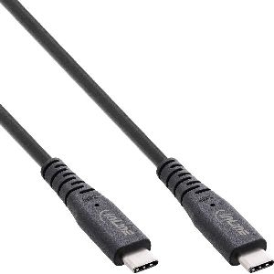 InLine® USB4 Kabel, USB-C ST/ST, PD 240W, 8K60Hz, TPE schwarz, 1,5m 35904I
