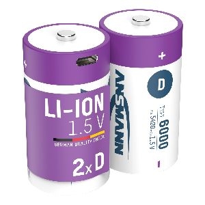 ANSMANN 1314-0005 Li-Ion Akkus Mono D Typ 6000 01052D