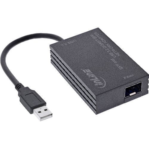 InLine® USB-A zu SFP Gigabit Fiber Netzwerkadapter (10/100/1000 Mb/s) 66659N