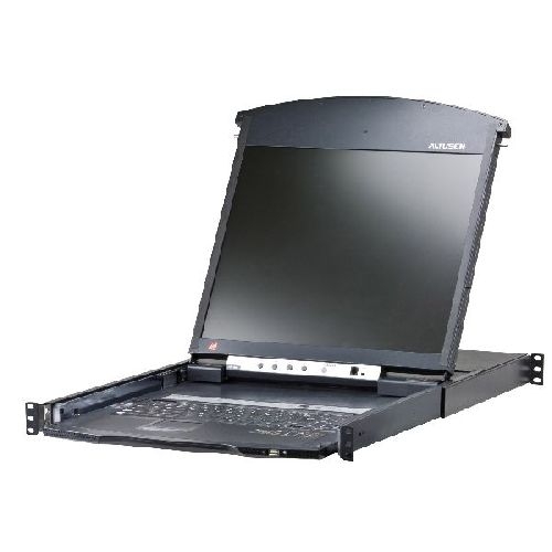 ATEN KL1508AiN ES Cat.5 KVM over IP Switch 8-Port, 19-LCD, Dual-Rail, ES-Layout 60717K