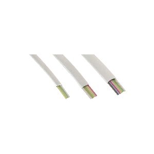 InLine® Modularkabel, 6adrig Flachband weiß, 100m Ring 69986W